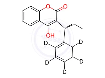 Chemical structure of Phenprocoumon-d5
