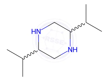 Chemical structure of Piperazine, 2,5-bis(1-methylethyl)-(9CI)