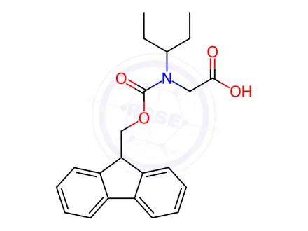 Chemical structure of Glycine, N-(1-ethylpropyl)-N-[(9H-fluoren-9-ylmethoxy)carbonyl]-