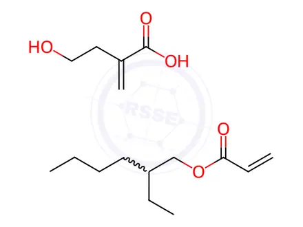 Chemical structure of 2-Propenoic acid, 2-ethylhexyl ester, polymer with 2-hydroxyethyl 2-propenoate