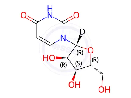 Chemical structure of Uridine[1'-D]