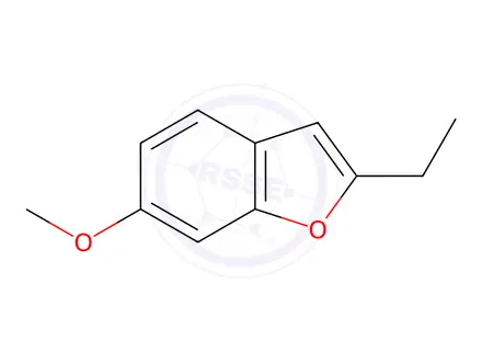 Chemical structure of Benzofuran, 2-ethyl-6-methoxy-