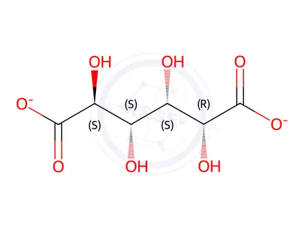 Chemical structure of Potassium sodium (2R,3S,4S,5S)-2,3,4,5-tetrahydroxyhexanedioate