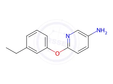 Chemical structure of 6-(3-ethylphenoxy)pyridin-3-amine