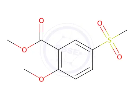 Chemical structure of Tiapride Impurity B[methyl 2-methoxy-5-(methylsulphonyl)b enzoate]