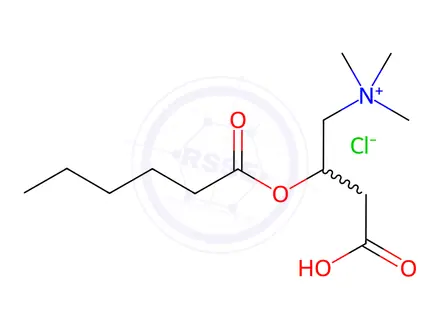 Chemical structure of Hexanoyl-DL-carnitine chloride Solution in Water/Acetonitrile