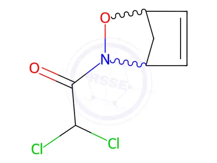 Chemical structure of 2-Oxa-3-azabicyclo[2.2.1]hept-5-ene, 3-(dichloroacetyl)-(9CI)
