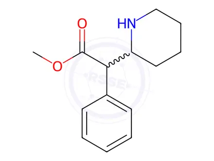 Chemical structure of Methylphenidate Hydrochloride