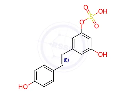 Chemical structure of Resveratrol Impurity 4 (Resveratrol-3-Sulfate)