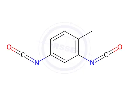 Chemical structure of Oxirane, methyl-, polymer with 2,4-diisocyanato-1-methylbenzene and oxirane, nonylphenol-blocked
