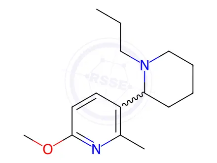 Chemical structure of 6-Methoxy-2-methyl-3-(1-propylpiperidin-2-yl)pyridine