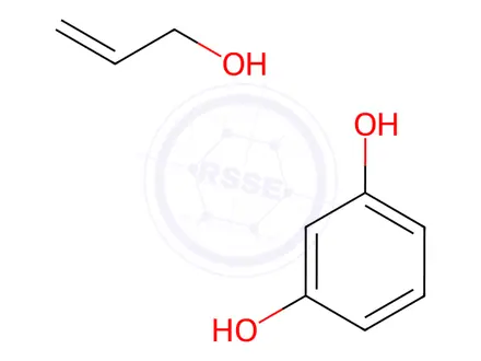 Chemical structure of 1,3-Benzenediol, polymer with 2-propen-1-ol