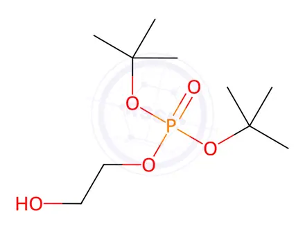 Chemical structure of Phosphoric acid, bis(1,1-dimethylethyl) 2-hydroxyethyl ester