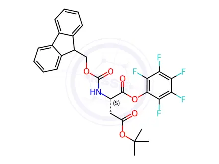 Chemical structure of Fmoc-Asp(OtBU)-OPfp