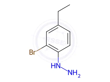 Chemical structure of Hydrazine, (2-bromo-4-ethylphenyl)-(9CI)