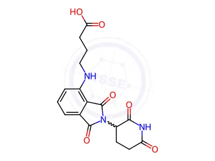 Chemical structure of Butanoic acid, 4-[[2-(2,6-dioxo-3-piperidinyl)-2,3-dihydro-1,3-dioxo-1H-isoindol-4-yl]amino]-