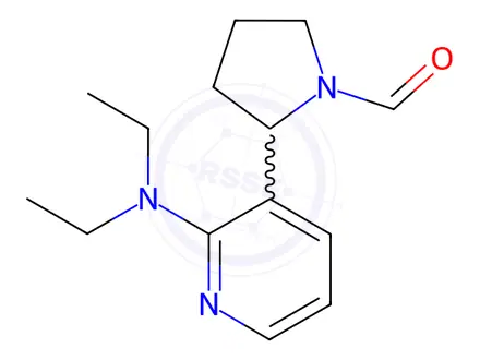 Chemical structure of 2-(2-(Diethylamino)pyridin-3-yl)pyrrolidine-1-carbaldehyde
