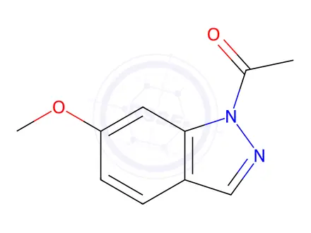 Chemical structure of 1H-Indazole, 1-acetyl-6-methoxy-(9CI)