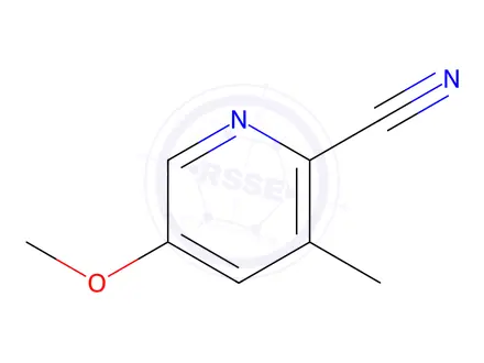 Chemical structure of 5-Methoxy-3-methyl-2-pyridinecarbonitrile