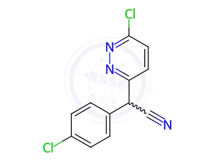 Chemical structure of (4-Chloro-phenyl)-(6-chloro-pyridazin-3-yl)-acetonitrile