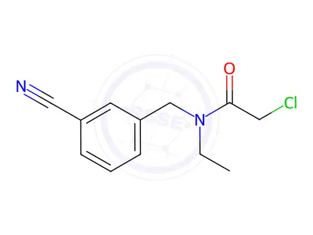 Chemical structure of 2-Chloro-N-(3-cyanobenzyl)-N-ethylacetamide