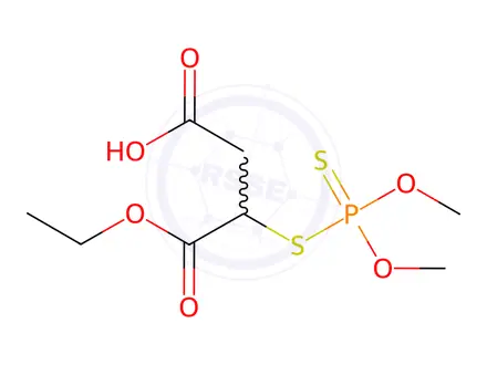 Chemical structure of Malathion Impurity 3(Malathion β-Monoacid)