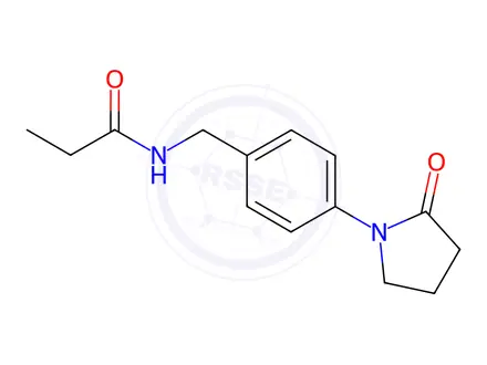 Chemical structure of N-(4-(2-oxopyrrolidin-1-yl)benzyl)propionamide
