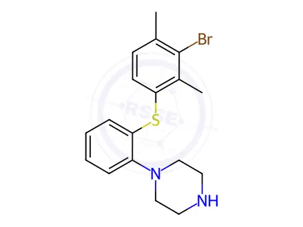 Chemical structure of 3-Bromo-vortioxetine Hydrobromide