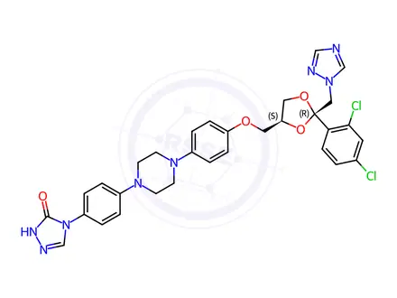 Chemical structure of Itraconazole Impurity 33