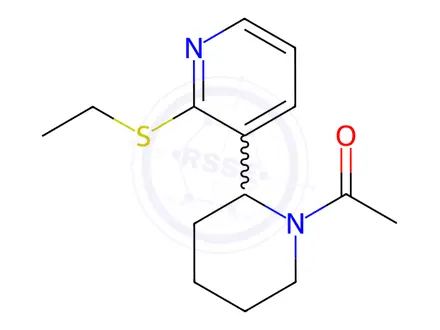 Chemical structure of 1-(2-(2-(Ethylthio)pyridin-3-yl)piperidin-1-yl)ethan-1-one
