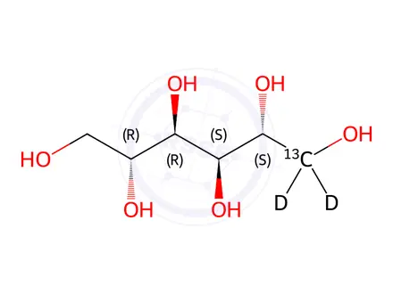 Chemical structure of D-Mannitol-13C,d2