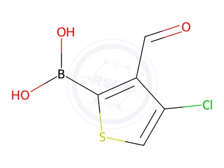 Chemical structure of (4-Chloro-3-formylthiophen-2-yl)boronic acid