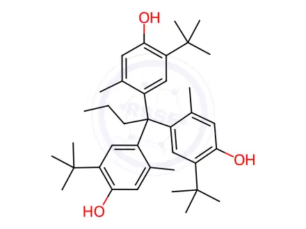 Chemical structure of tris(5-tert-butyl-4-hydroxy-o-tolyl)butane