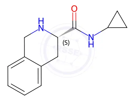 Chemical structure of (3S)-N-cyclopropyl-1,2,3,4-tetrahydroisoquinoline-3-carboxamide