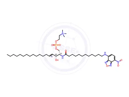 Chemical structure of C12-NBD Sphingomyelin