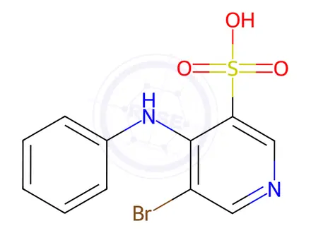 Chemical structure of 5-Bromo-4-(phenylamino)pyridine-3-sulfonic acid