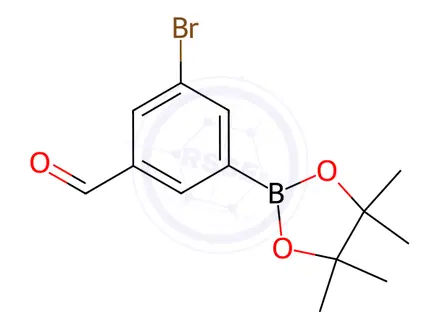 Chemical structure of 3-broMo-5-(4,4,5,5-tetraMethyl-1,3,2-dioxaborolan-2-yl)benzaldehyde