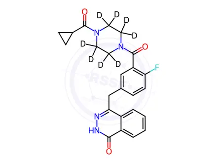 Chemical structure of Olaparib D8