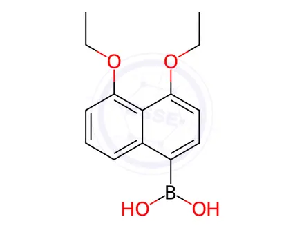 Chemical structure of (4,5-Diethoxynaphthalen-1-yl)boronic acid