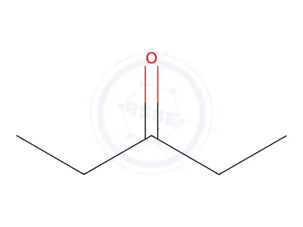 Chemical structure of 3-Pentanone