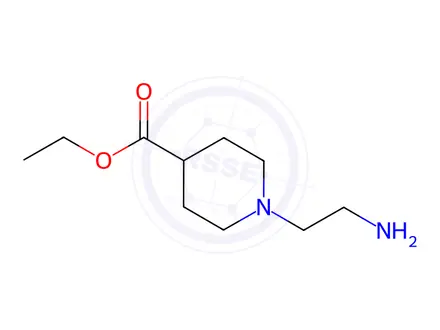 Chemical structure of Ethyl 1-(2-aminoethyl)piperidine-4-carboxylate dihydrochloride
