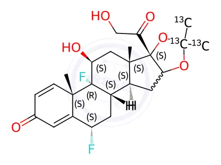 Chemical structure of Fluocinolone Acetonide-13C3
