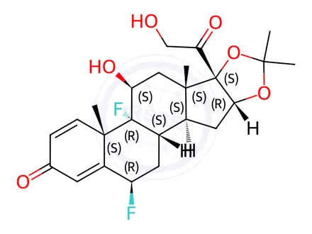 Chemical structure of Fluocinolone Acetonide Impurity J