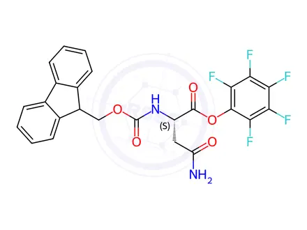 Chemical structure of Fmoc-Asn-Opfp