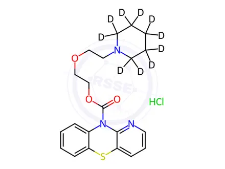 Chemical structure of Pipazetate-d10 Hydrochloride