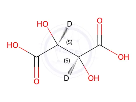 Chemical structure of (±)-Tartaric Acid-[D2]