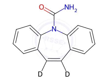 Chemical structure of Carbamazepine-d2 (Major)