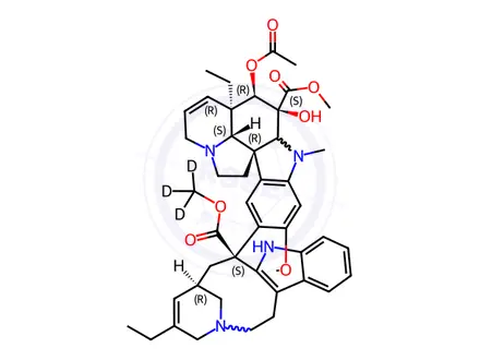 Chemical structure of Anhydro Vinblastine-d3 Disulfate Salt