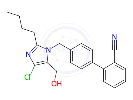 Chemical structure of Des[2'-(1H-tetrazol-5-yl)] 2-Cyanolosartan