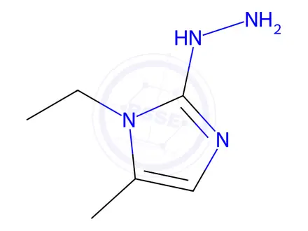 Chemical structure of 1-ethyl-2-hydrazino-5-methyl-1H-imidazole